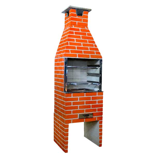 Churrasqueira Pré-Moldada 65cm Tijolinho Vermelho