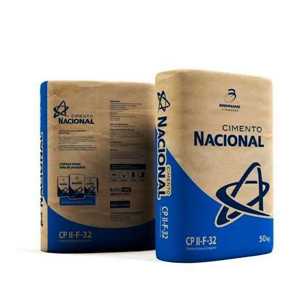 Cimento CPII 50kg Cinza – Cimento Nacional