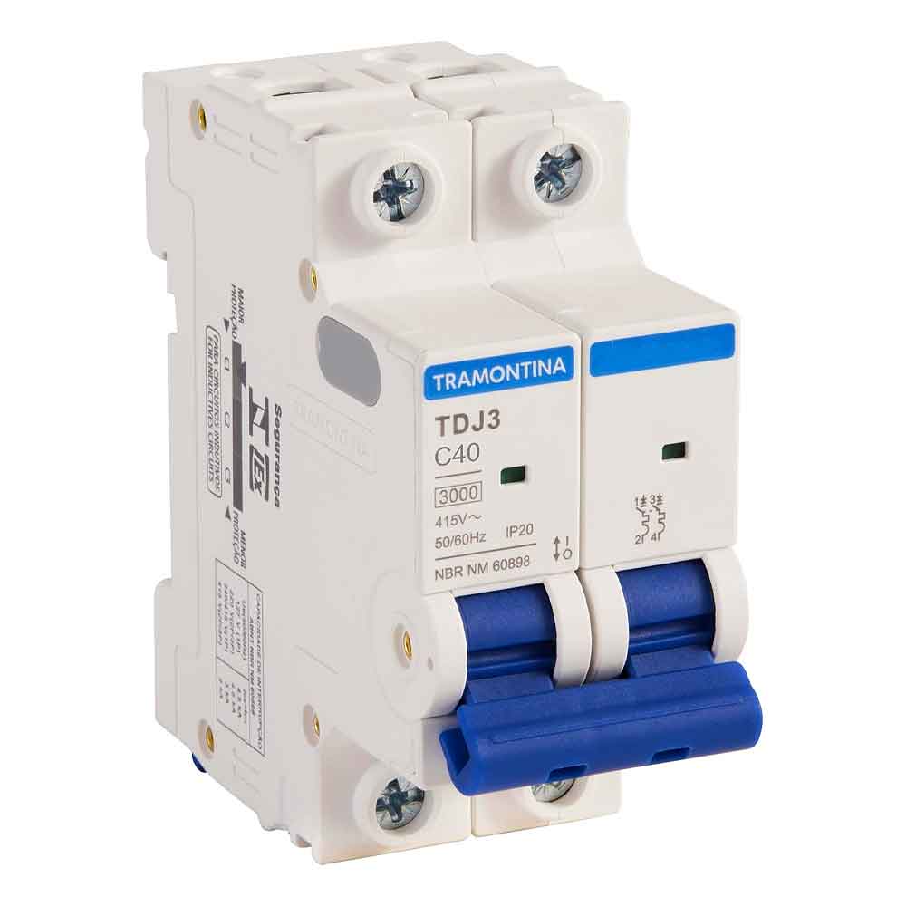 Disjuntor Tramontina DIN Bipolar 40A Curva C 58012/109
