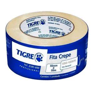 Fita Crepe Uso Geral Tigre 48mm x 50m – Profissional
